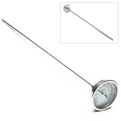 Durac Bi-Metallic Dial Thermometer; 0 To 200F, 1/2 IN NPT Threaded Connection, 75MM Dial