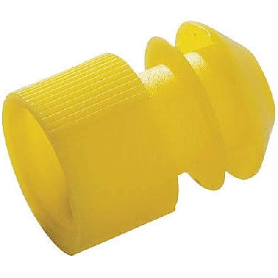 Kartell 15-17mm Yellow LDPE Test Tube Stopper 276155-000Y (CS/1000)