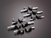 B11-40A1 Manual X Axis Crossed Roller 40x40mm Platform 6.5mm Travel Feed Screw Stage