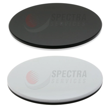 Olympus Black/White Stage Plate 100mm Diameter, 6mm Thick