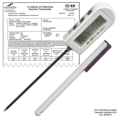 Durac Calibrated Electronics Stainless Steel Stem Thermometer,-50/300C