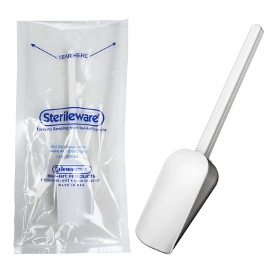 Bel-Art Sterileware Sterile Sampling Scoop; 60mL, Plastic, Individually Wrapped (Pack of 10)