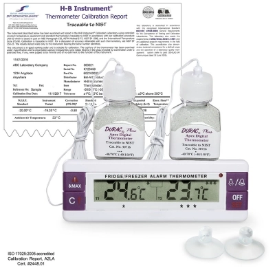 Frio Temp Calibrated Dual Zone Electronic Verification Thermometer;-40/70C