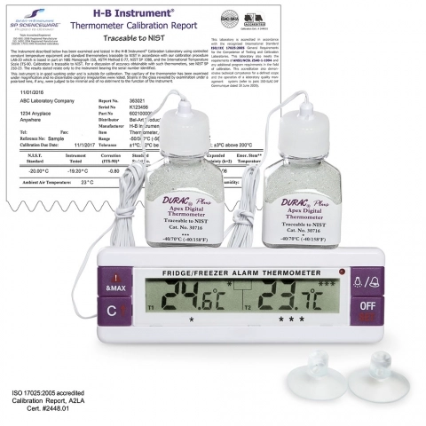 H-B Instrument FRIO-Temp Glass Thermometers: Blue Organic Liquid Filled: Thermometers