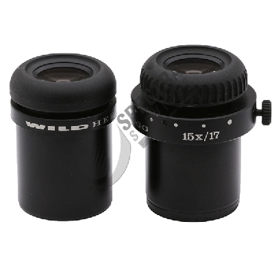 Wild 15x/17 Eyepieces Pair (1) Fixed and (1) Adjustable