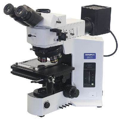 Olympus BX51 BF/DF/DIC/Pol Transmitted/Reflected Light Microscope w/ 4" x 4" stage