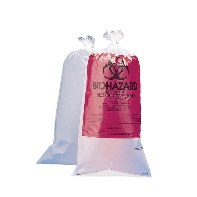 Bel-Art Polypropylene 1-3 Gallon Clear Biohazard Disposal Bags (Pack of 100)