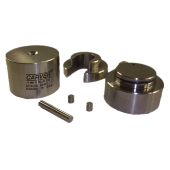 Carver 4946 12 mm pellet die, for KBr pellets, for IR analysis, 440 SS RW 52-56, 13,000 Lbs Max