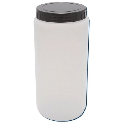 Kartell 2000mL HDPE Cylindrical Jar with Screw Cap 226415-2000 (PK/10)