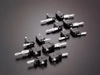 B11-40AR1 Manual X Axis Crossed Roller 40x40mm Platform 6.5mm Travel Feed Screw Stage