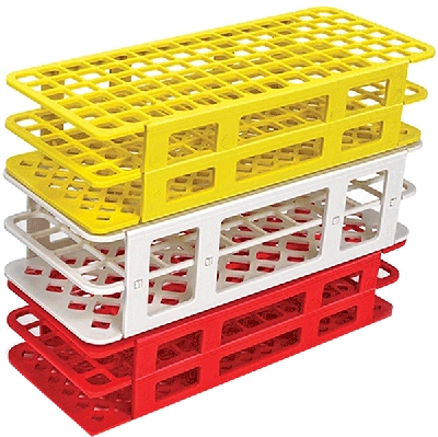 Heathrow Fold and Snap Tube Rack 13mm 90-Place, White HS243073W