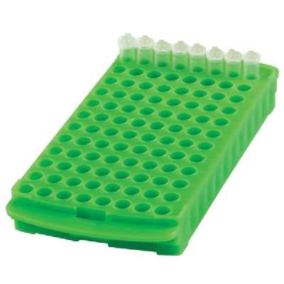 Heathrow 96-Well Reversible Tube Rack, Green HS2345D