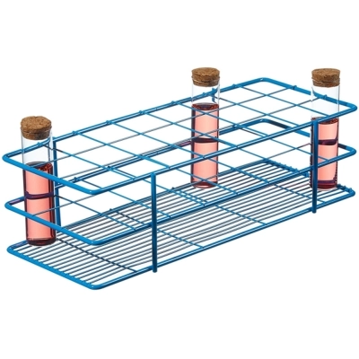 Bel-Art Poxygrid Test Tube Rack, 24 Places, Blue  # 18782-0001