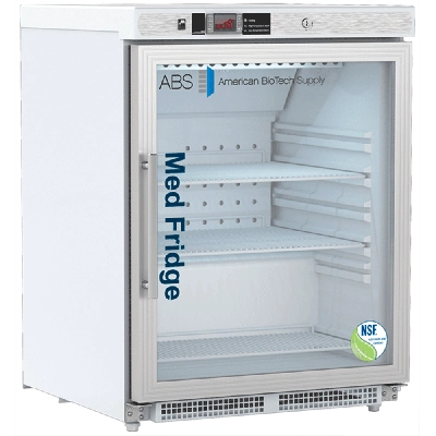 ABS 4.6 Cu. Ft. Built-in Glass Door Vaccine Refrigerator ADA NSF/ANSI 456 Certified