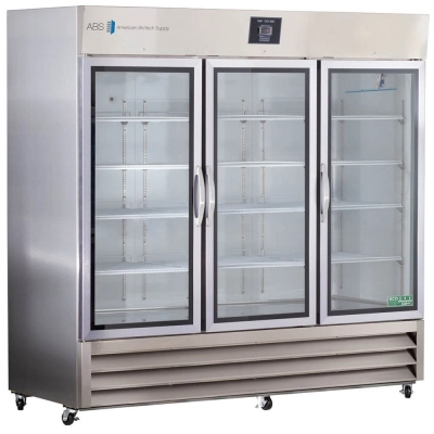 ABS 72 Cu Ft Glass Door Premier Stainless Steel Laboratory Refrigerator ABT-HC-SSP-72G
