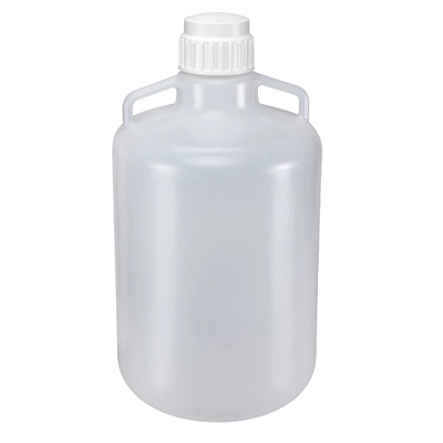 Carboys, Round with Handles, Heavy Duty PP, White PP Screwcap, 20 Liter #7240020