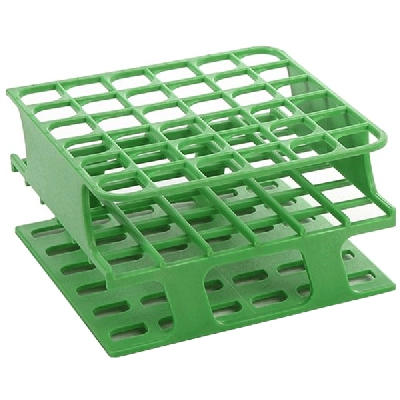 Heathrow OneRack Tube Rack Half POM 25mm 16-Place, Green HS27504C