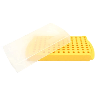 Heathrow 96-Well Reversible Tube Rack, Yellow HS2345F