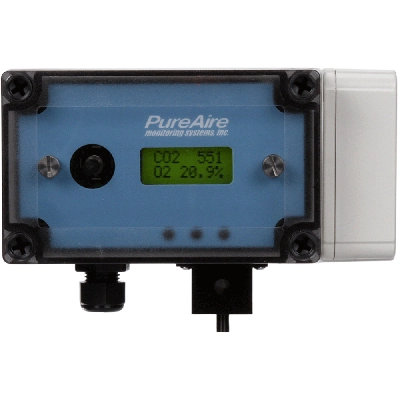 PureAire Dual O2/CO2 Monitor, 0-25% and 0-10,000ppm 99039
