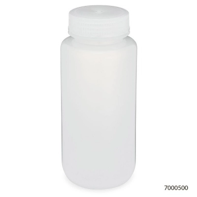Globe Scientific 500mL Bottles, Diamond RealSeal, Wide Mouth Round PP with PP Closure BAG/12 7000500