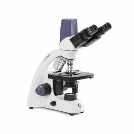 Euromex BioBlue binocular 5 MP digital microscope SMP 4/10/S40/S100x oil objectives with mechanical stage and 1 W NeoLED cordless illumination