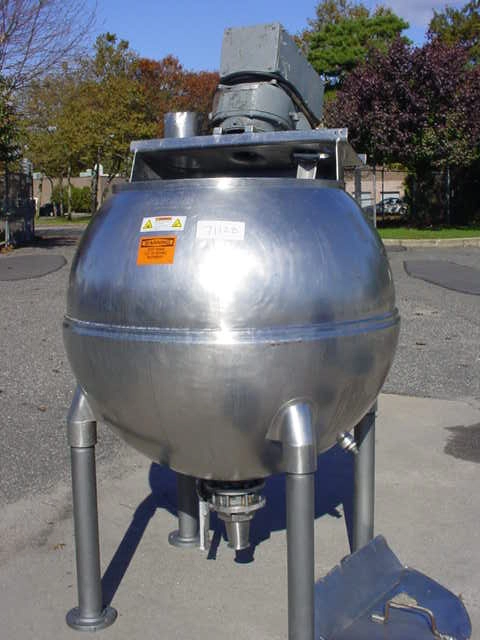 200 Gallon Groen Ina Inclined Agitated Kettle, 100 Psi Jacket