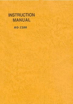 Instruction manual AQ-2100 - E311261-1