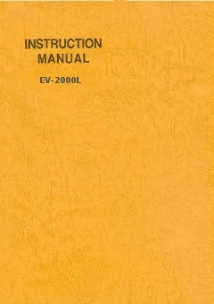 Instruction manual EV-2000L - E316563-1