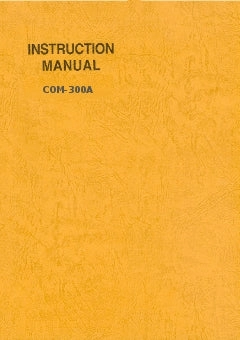 Instruction manual COM-300A - E274240-1