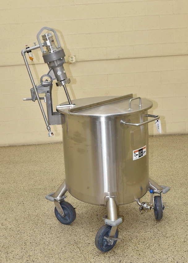 Used Walker 65 Gallon T316L Stainless Steel Batch Mixing Tank