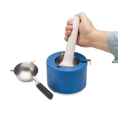 Bel-Art Liquid Nitrogen Cooled Mortar; Stainless Steel Ladle And Reservoir; 6 1/2 IN X 4 1/2 IN