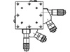 B20-60RN Manual High Resolution XY Crossed Roller 60x60mm Platform 6.5mm Travel Micrometer Stage