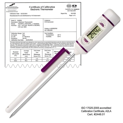 Durac Calibrated Electronic Stainless Steel Stem Thermometer,-50/200C