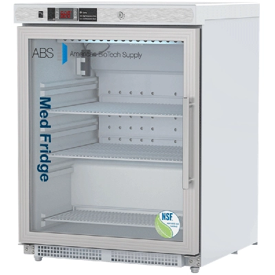 ABS 4.6 Cu. Ft. Built-in Glass Door Vaccine Refrigerator Left Hinged ADA NSF/ANSI 456 Certified