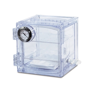 Bel-Art Lab Companion Cabinet Vacuum Desiccator, 11L, Clear 42400-4001