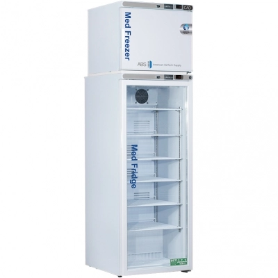 ABS 12 Cu. Ft. Pharmacy/Vaccine Glass Door Refrigerator and Auto Defrost Freezer Combo PH-ABT-HC-RFC12