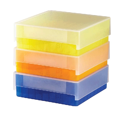 Heathrow 81-Well Microtube Storage Box, Blue 120035
