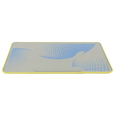 Heathrow Lab Mat, Silicone Bench Protector, Yellow-Grey/Blue 120506