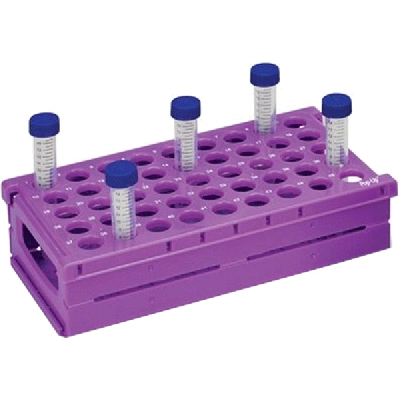 Heathrow Pop-Up Tube Rack 15mL, Purple HS24318