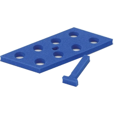 Heathrow Floating Tube Rack, 0.2, 0.5, 1.5-2.0mL Tubes, Blue HS2166