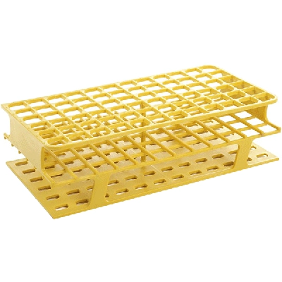 Heathrow OneRack Tube Rack Full POM 16mm 72-Place, Yellow 120206