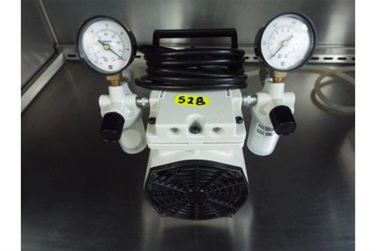 WELCH 2534B-01A VACUUM PUMP WITH 2 PRESSURE GAUGES