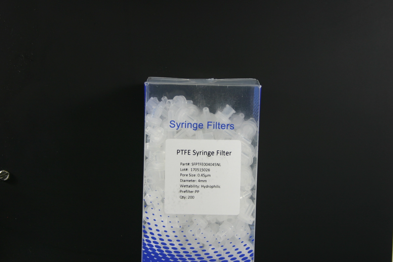 Syringe Filter Hydrophilic PTFE 4mm, 0.45um,Qty 200