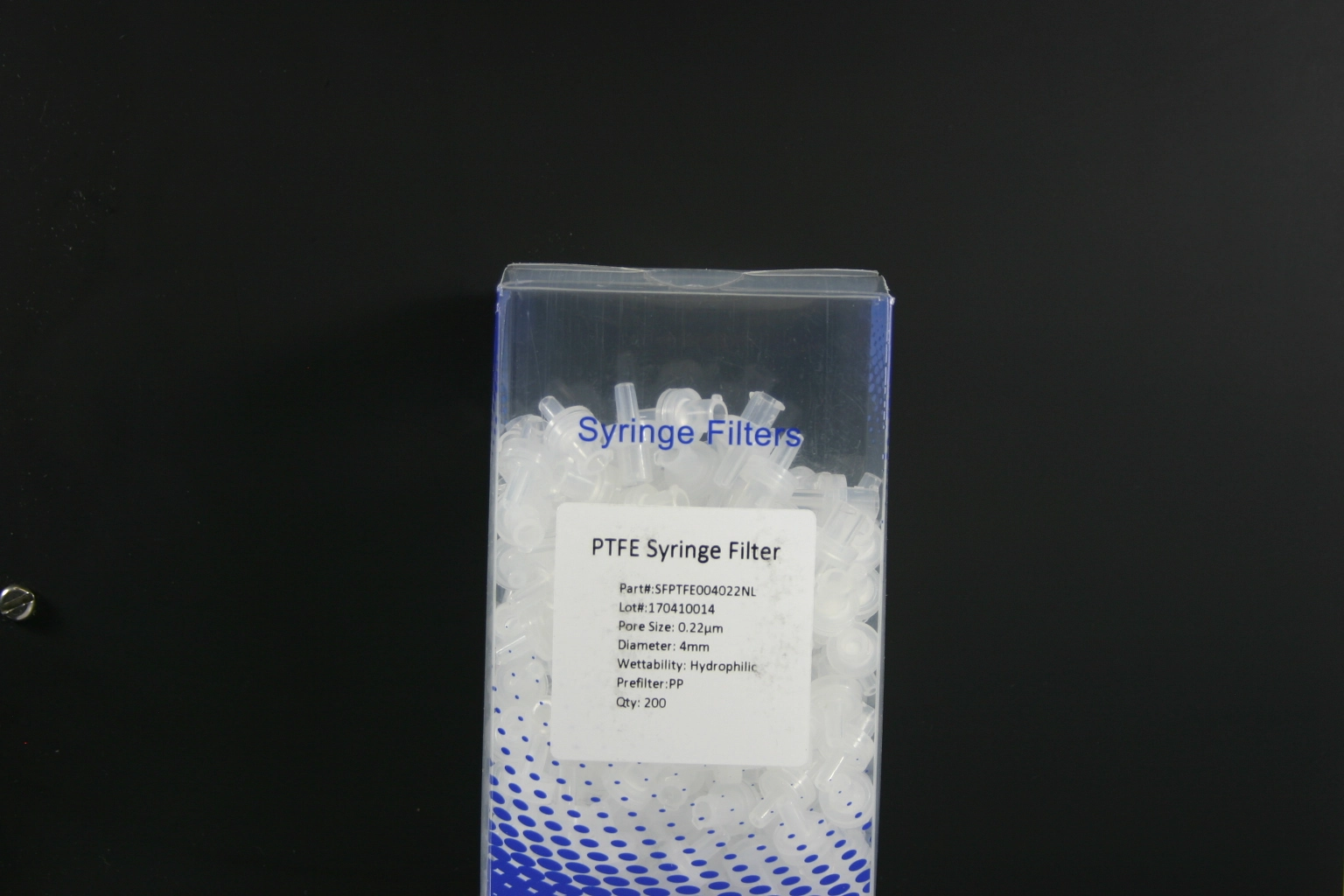 Syringe Filter Hydrophilic PTFE 4mm, 0.2um,Qty 200