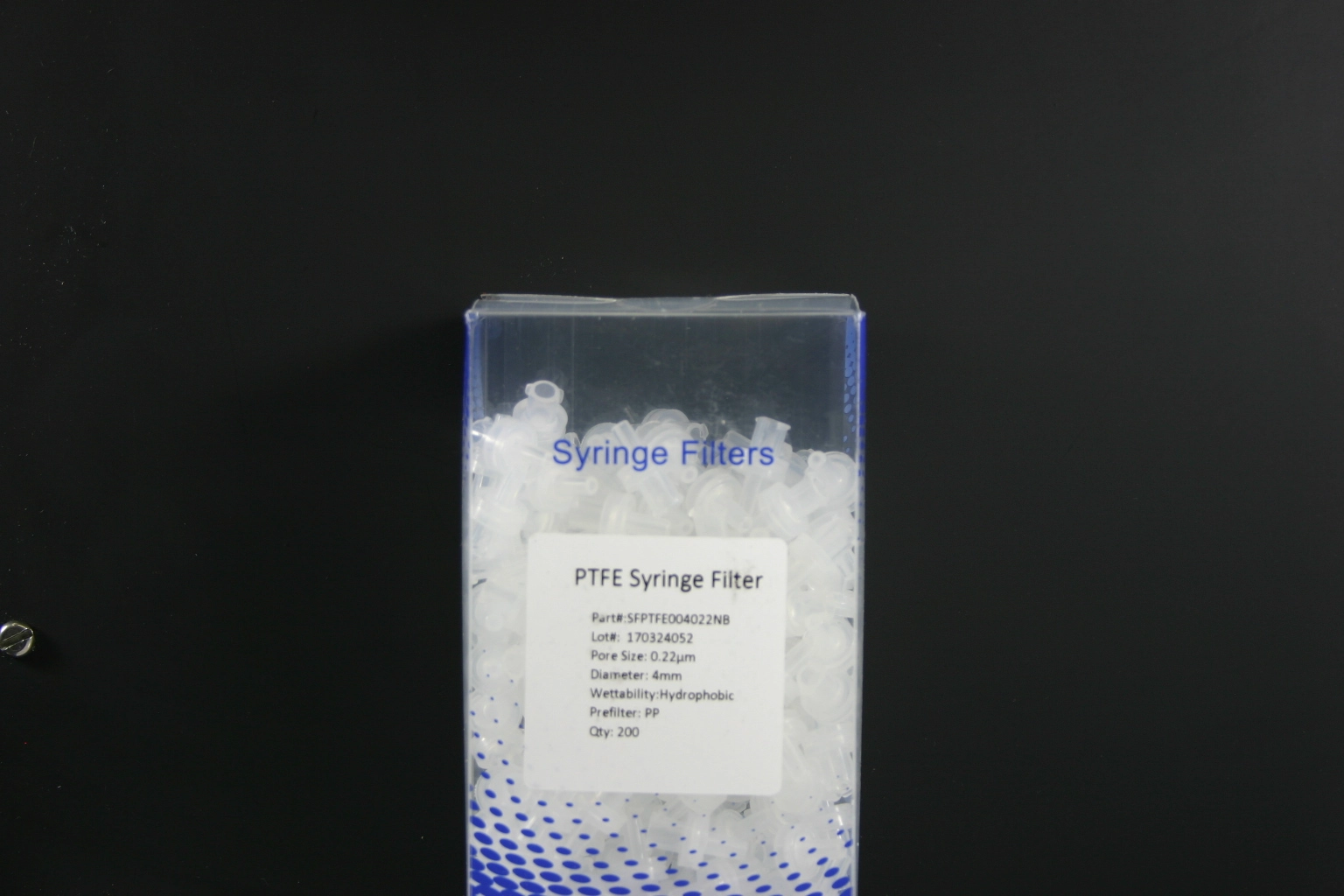 Syringe Filter PTFE 4mm, 0.2um,Qty 200