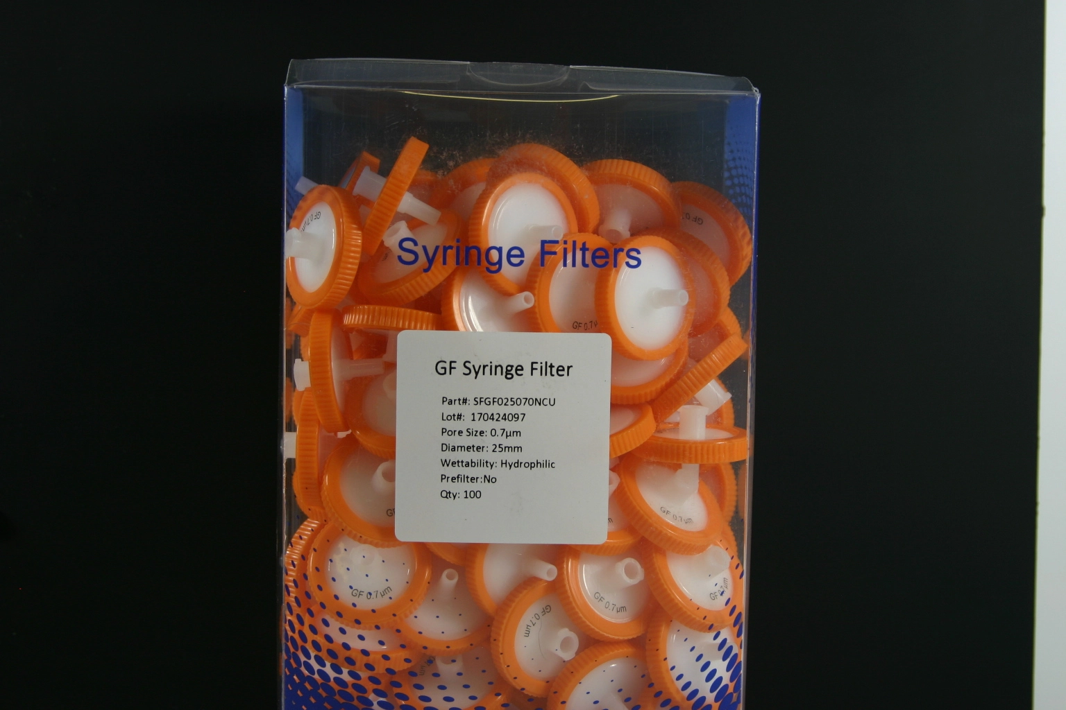 Syringe Filter Glass Fiber 25mm, 0.7um,Qty 100