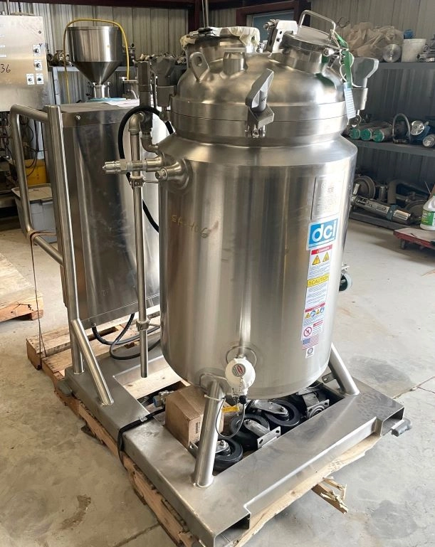UNUSED DCI 150 Liter (40 Gallon) Sanitary Reactor/Fermenter with Top mounted Agitation