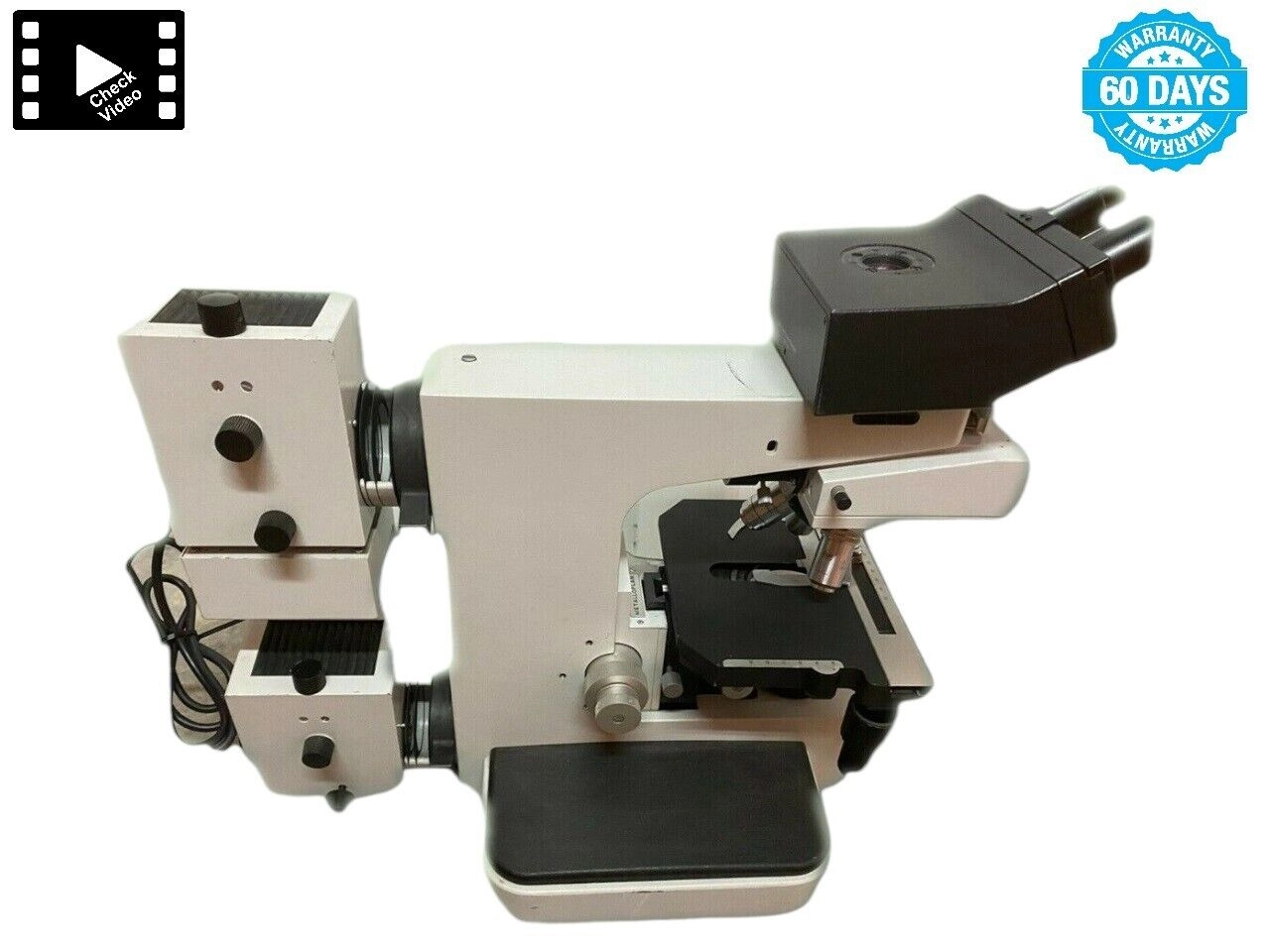 Leitz Metalloplan Microscope With Three Objectives