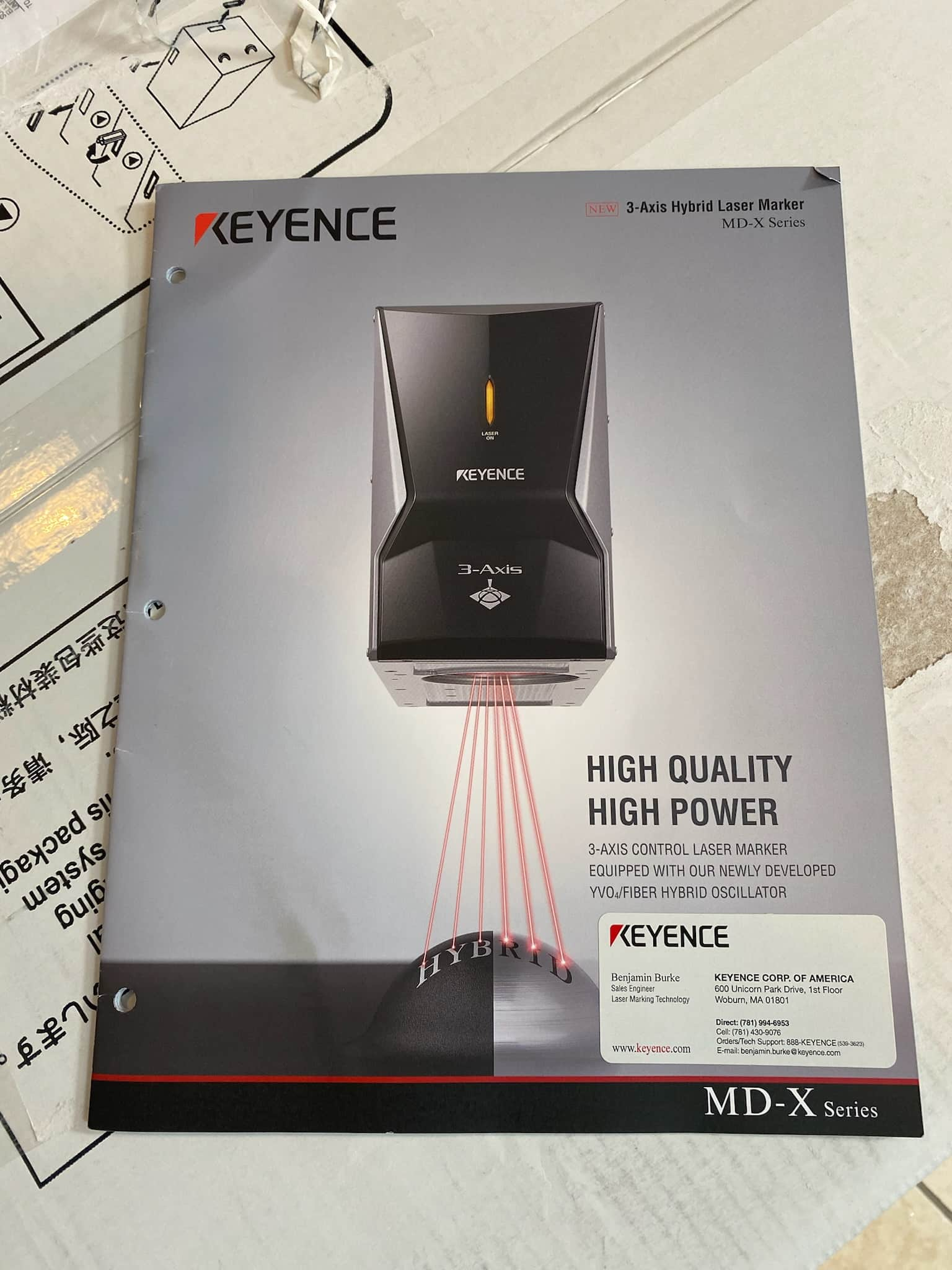 Keyence 3-Axis Laser Etcher for Sale