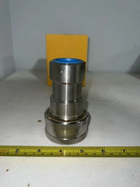 (6) 1-1/2" Unused Hydraulic Quick Connect Hose Coupling: 316 Stainless S...